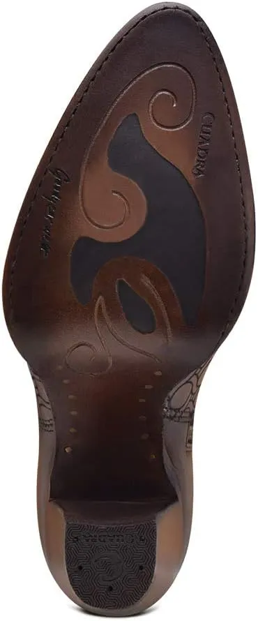 Cuadra Women's Leather Bootie with Swarovski Crystals and Zipper Brown