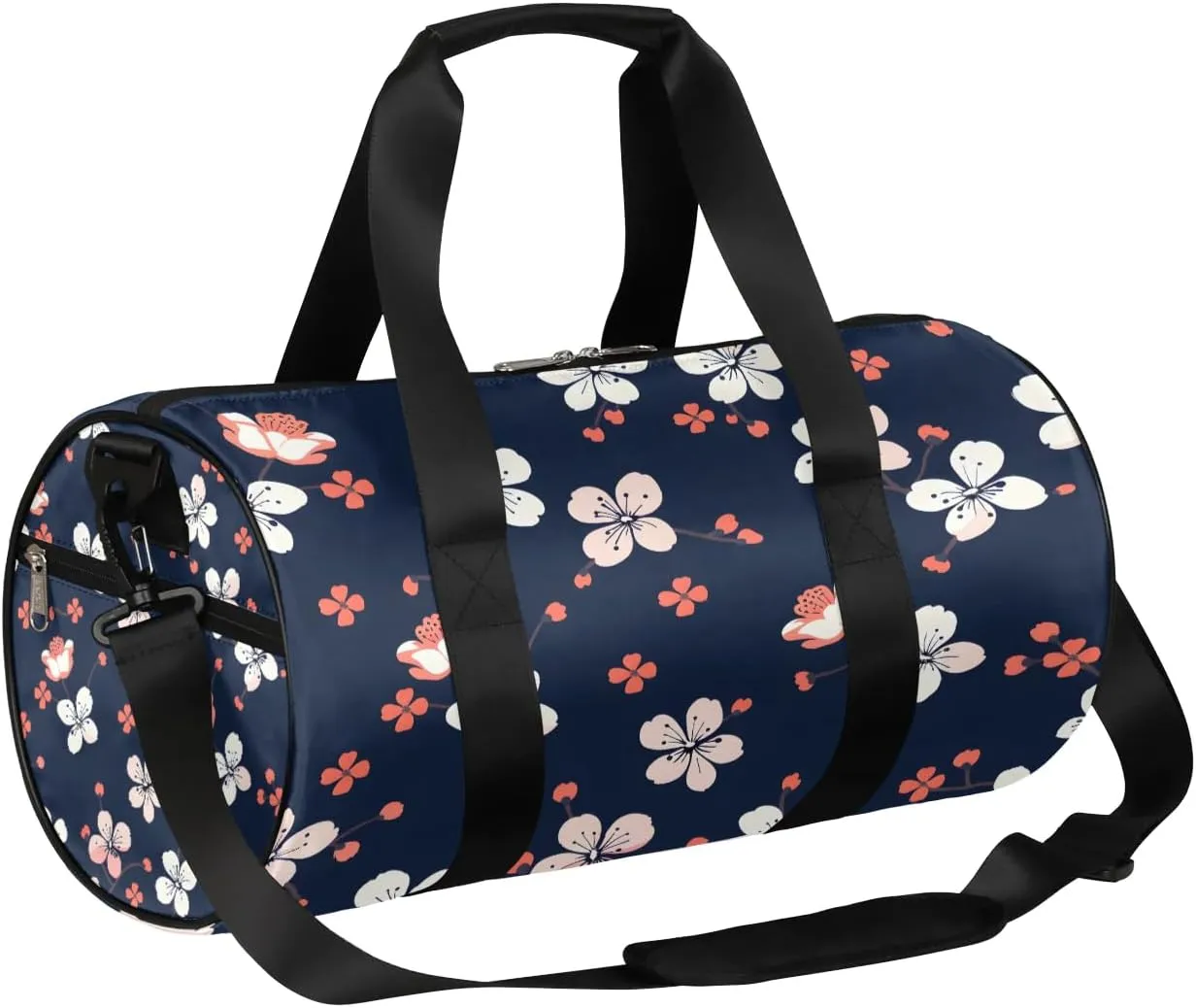 Cute Cherry Flowers Travel Duffle Bag Gym Bag for Women Men Lightweight Carry on Duffel Bag for Sports Gyms Weekend Getaway