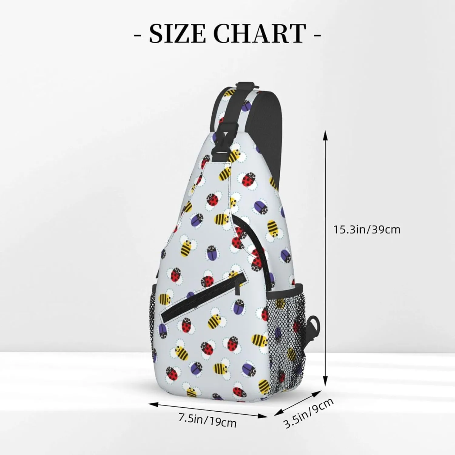 Cute pink bear Chest Bags Crossbody Sling Bag Shoulder Bag Travel Hiking Daypack For Men Women