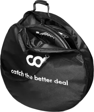 CyclingDeal Bike Bicycle Double Wheel Bag - Soft Foam Padded for 700c Road Bike & 26" 27.5" 29" MTB Wheel Set - Quality Nylon 600D with Detachable Shoulder Strap - Double Wheel Bag