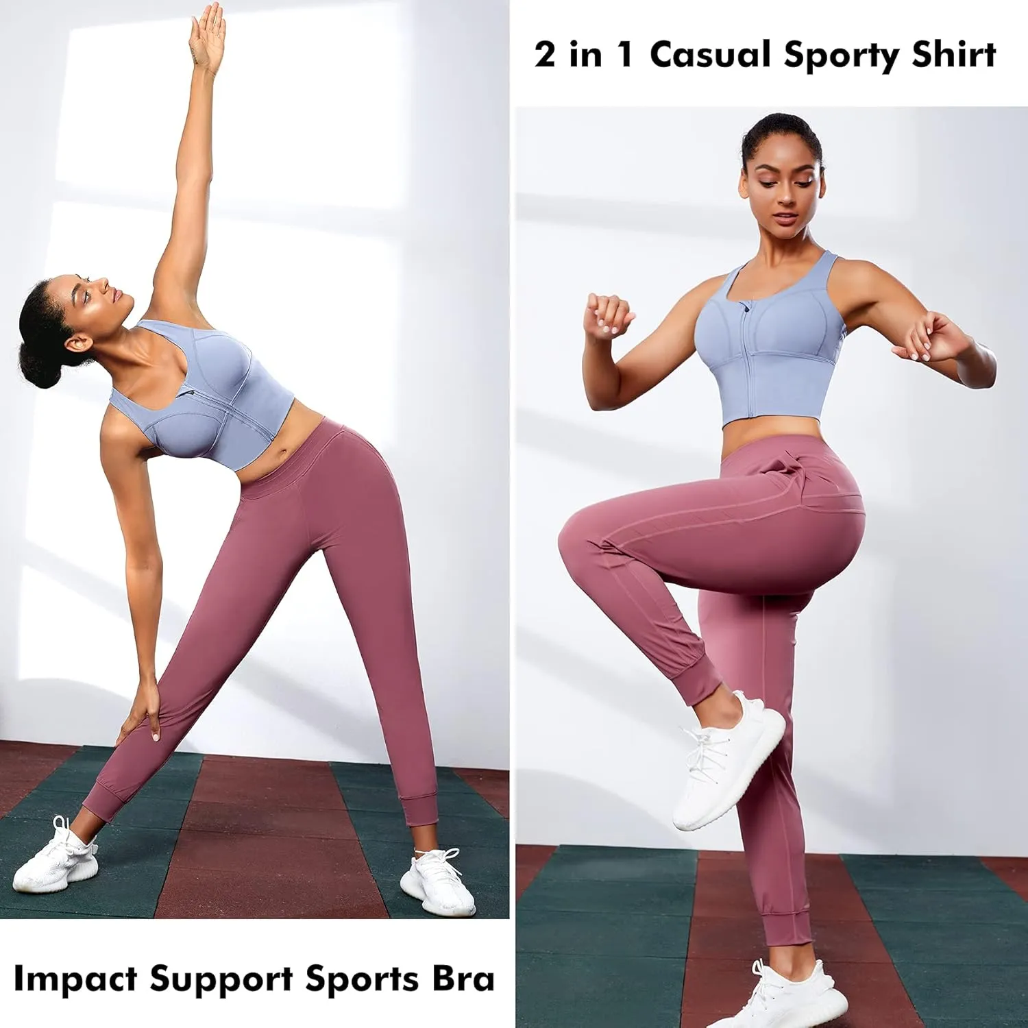 CYDREAM Zip Front Longline Sports Bras for Women Crop Tank Top Criss Cross Back Support Fitness Yoga Workout Shirts