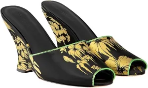 Cynthia Rowley Metallic Gold Foil Satin Wedge
