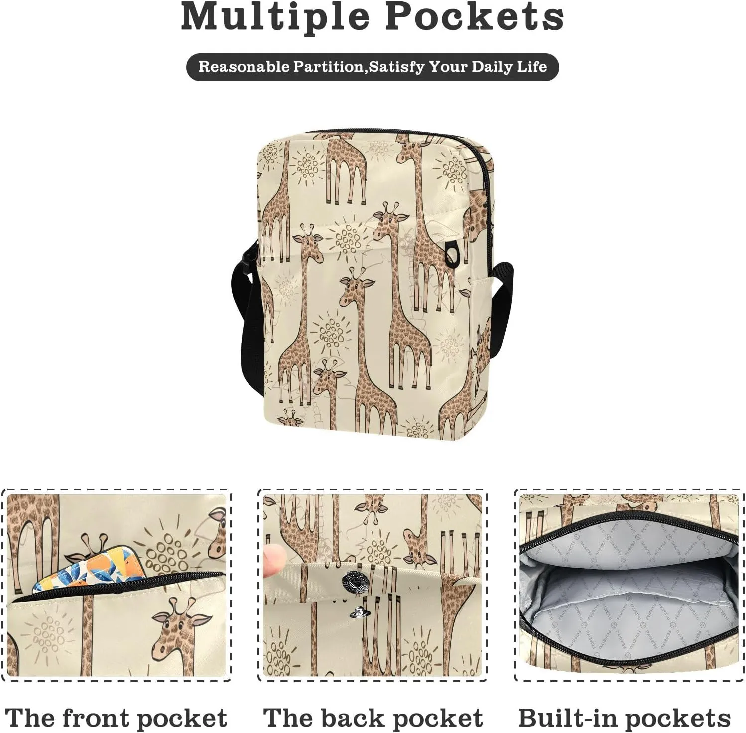 Daisies Messenger Bag for Women Men Side Bag for Travel Workout