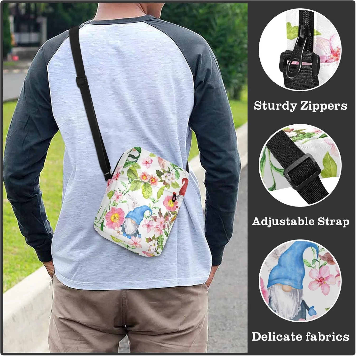 Daisies Messenger Bag for Women Men Side Bag for Travel Workout