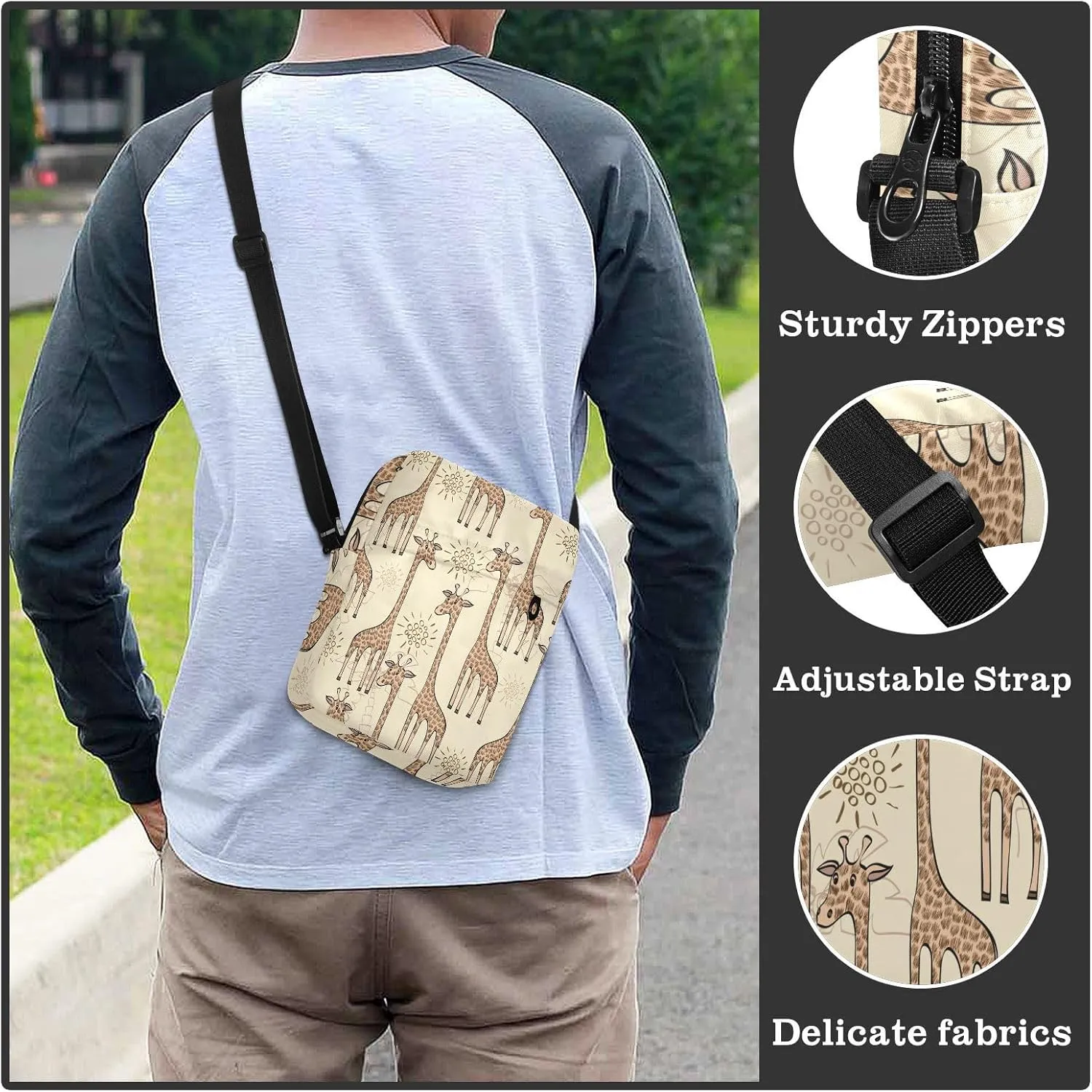 Daisies Messenger Bag for Women Men Side Bag for Travel Workout