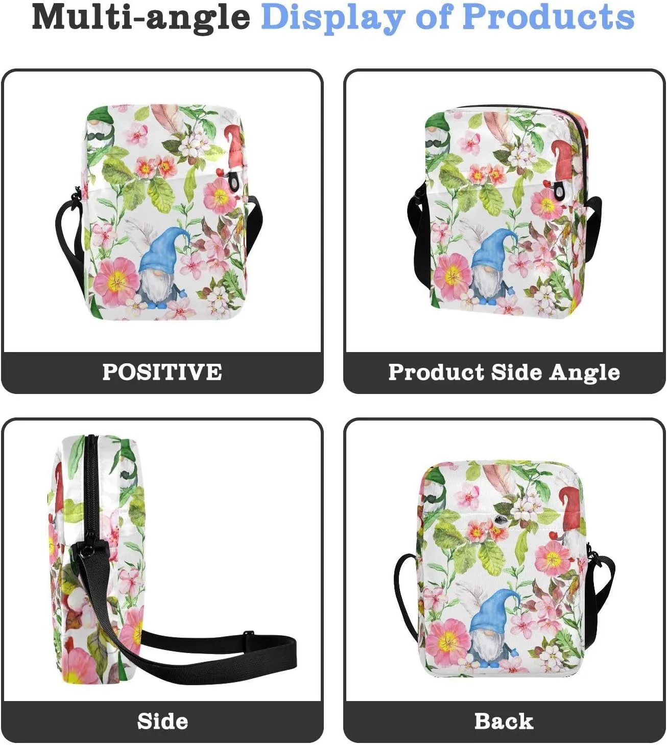 Daisies Messenger Bag for Women Men Side Bag for Travel Workout