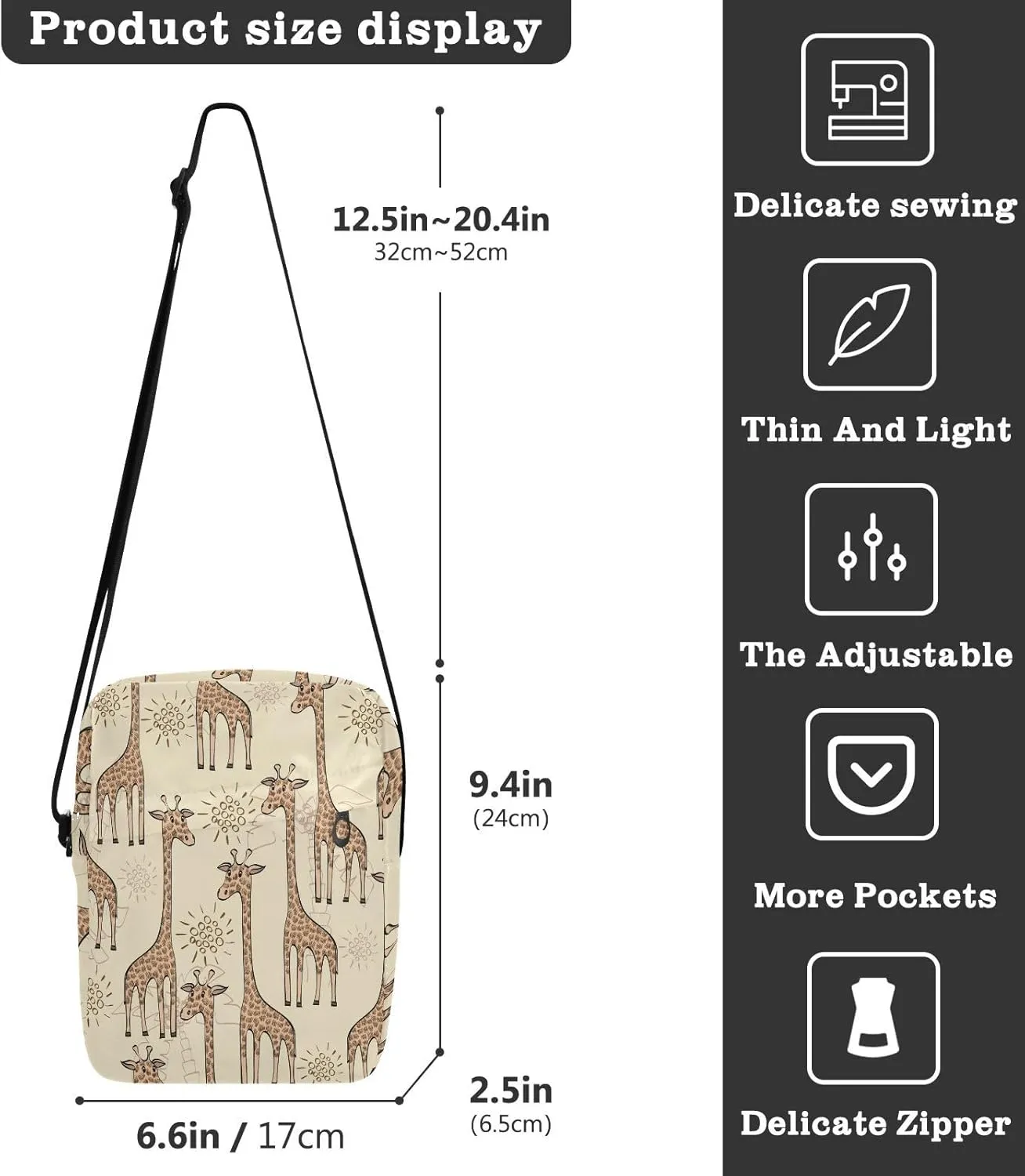 Daisies Messenger Bag for Women Men Side Bag for Travel Workout