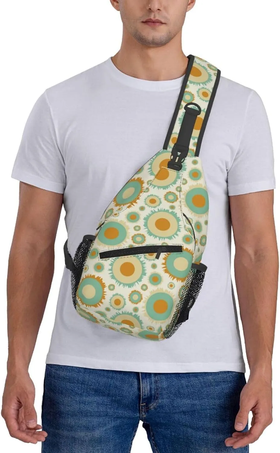 daisy Flowers Chest Bags Crossbody Sling Bag Shoulder Bag Travel Hiking Daypack For Men Women
