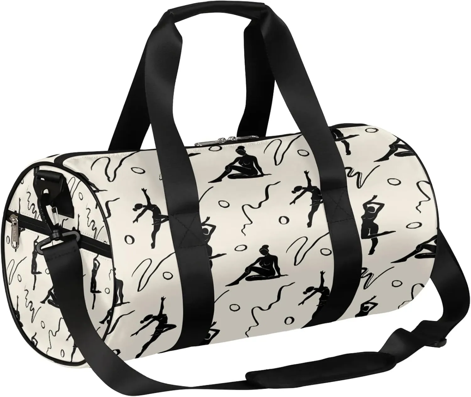 Dancing Woman Pattern Sports Gym Bag for Men Women Lightweight Travel Duffle Bag with Shoulder Strap Waterproof Carry On Weekender Overnight Bag for Travel Sports Gym