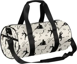 Dancing Woman Pattern Sports Gym Bag for Men Women Lightweight Travel Duffle Bag with Shoulder Strap Waterproof Carry On Weekender Overnight Bag for Travel Sports Gym