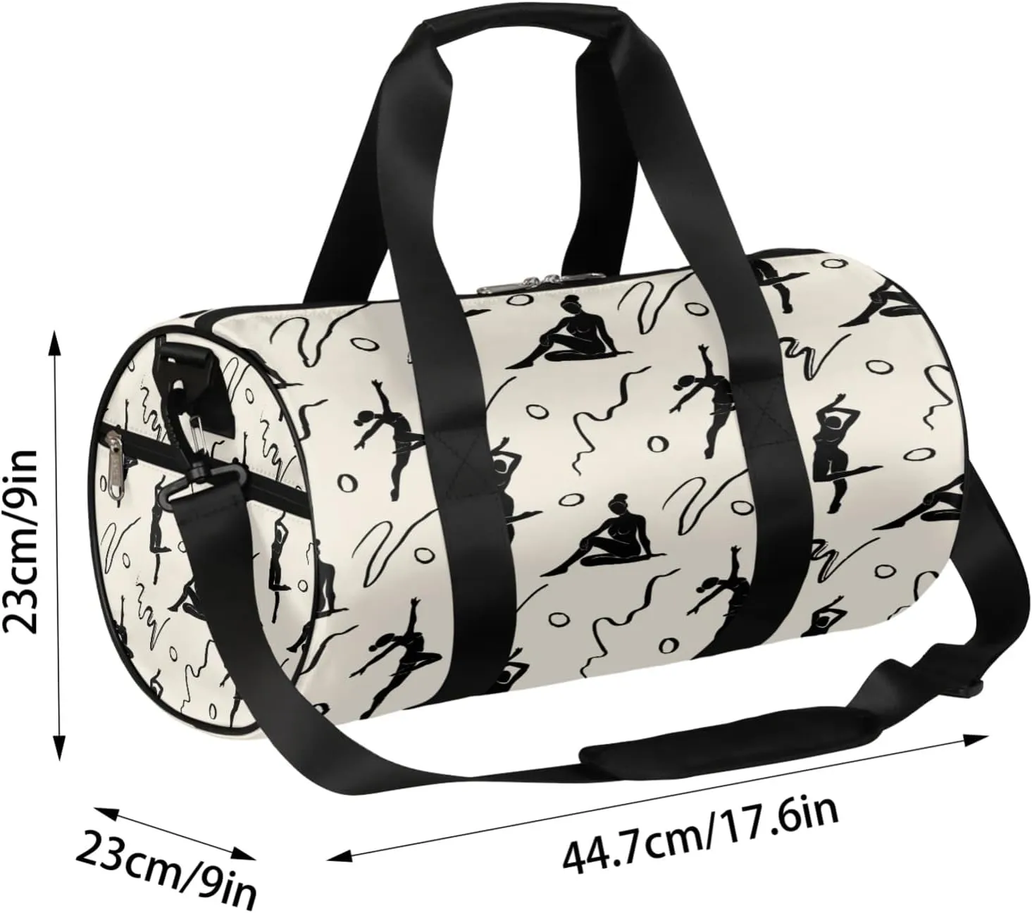 Dancing Woman Pattern Sports Gym Bag for Men Women Lightweight Travel Duffle Bag with Shoulder Strap Waterproof Carry On Weekender Overnight Bag for Travel Sports Gym