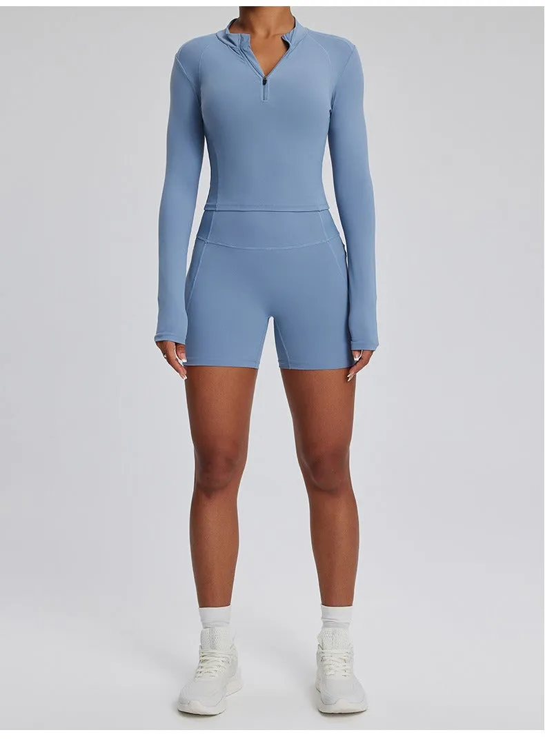 Dara Longsleeve Top & Shorts Set