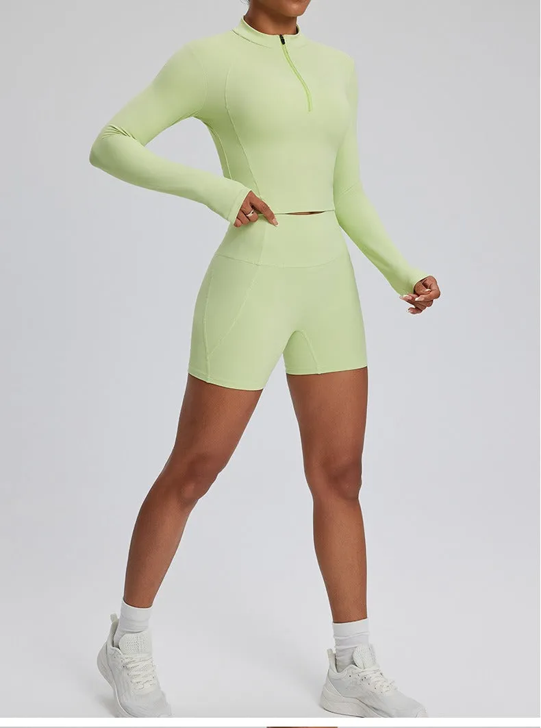 Dara Longsleeve Top & Shorts Set