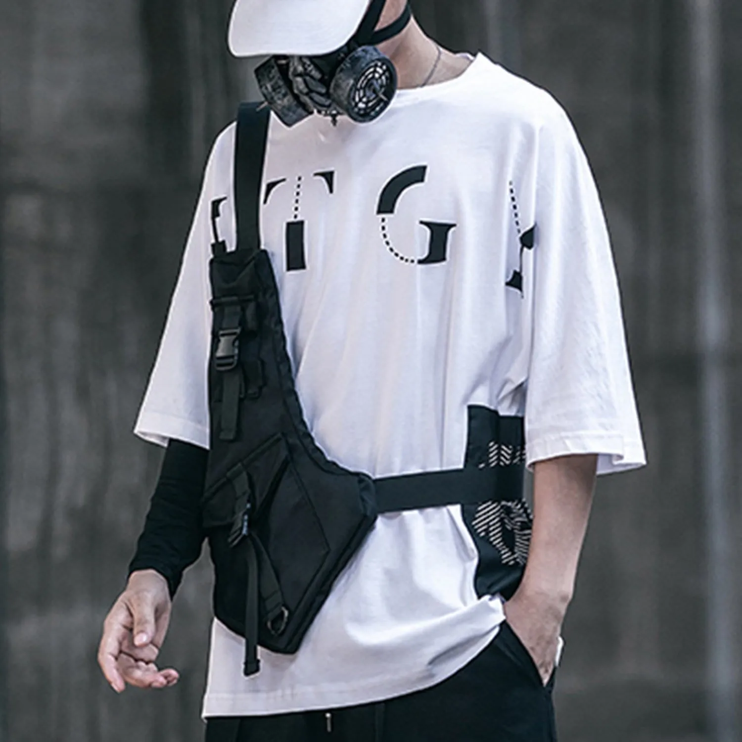 Dark Functional Messenger Bag