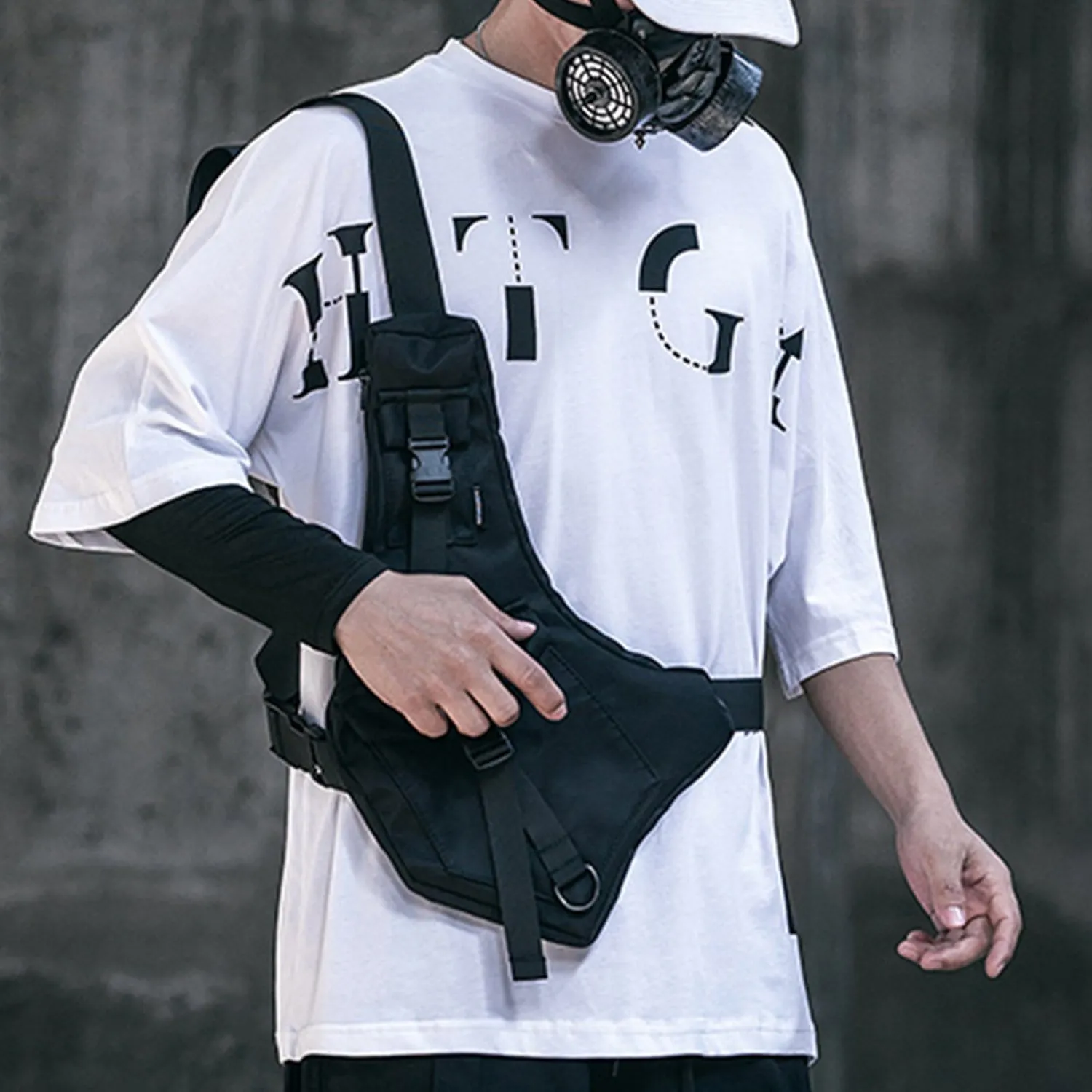 Dark Functional Messenger Bag