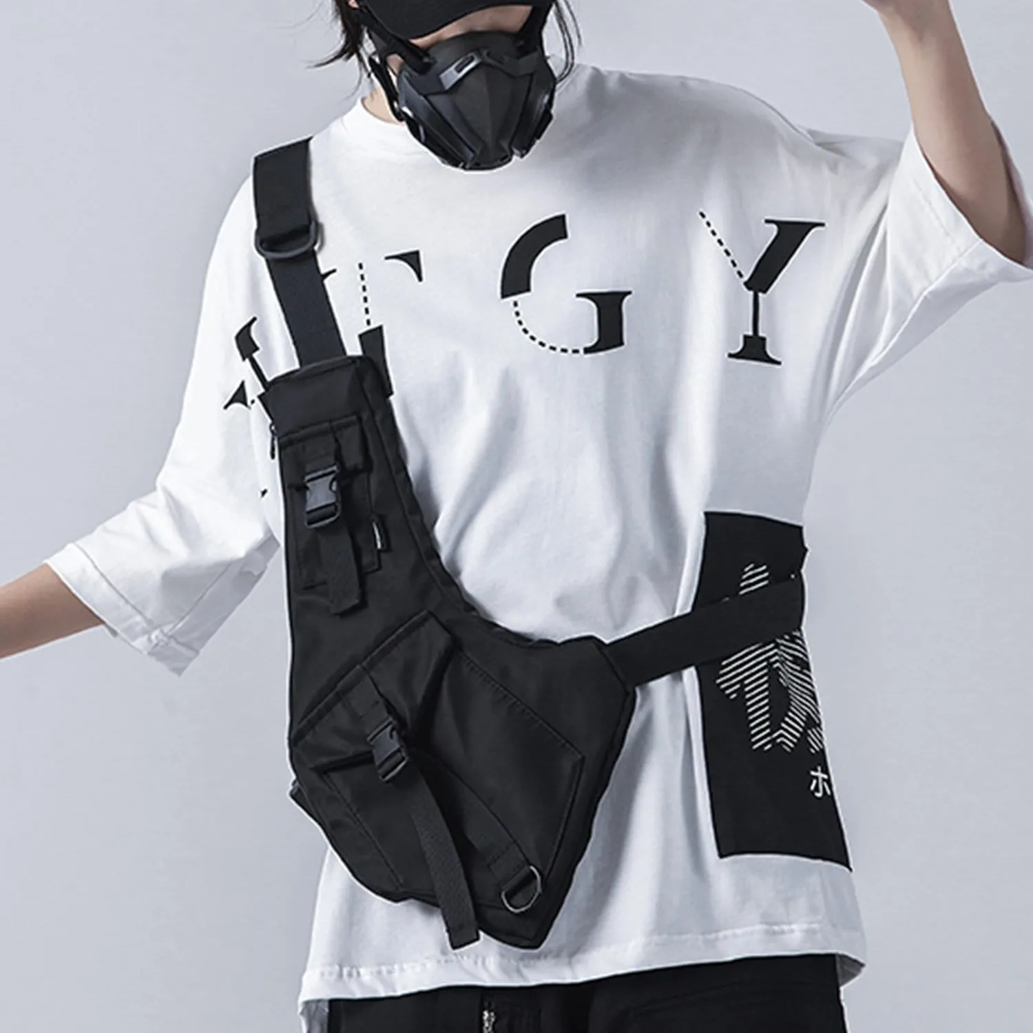 Dark Functional Messenger Bag