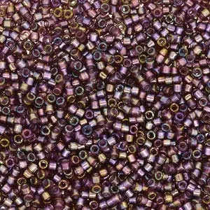 DB 2390, Fancy Lined Old Rose - Miyuki Delica Beads - Size 11 - 5 grams - Japanese Cylinder Glass  Seed Beads - Wholesale & Retail
