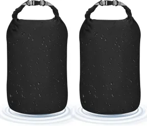 Desoto Waterproof Dry Bag 2 packs, 2L/5L/10L/20L/40L/70L Dry Sack Lightweight Portable, Dry Storage Bag to Keep Gear Dry Clean for Kayaking, Gym, Hiking, Swimming, Camping (Black, 70L)