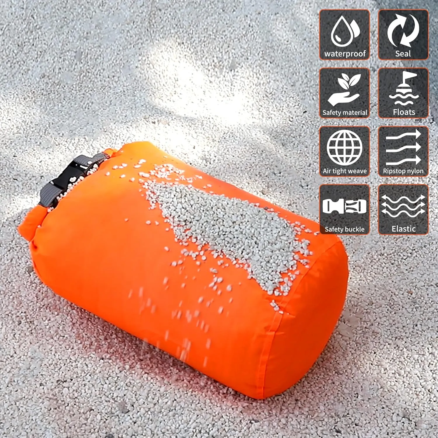 Desoto Waterproof Dry Bag 2 packs, 2L/5L/10L/20L/40L/70L Dry Sack Lightweight Portable, Dry Storage Bag to Keep Gear Dry Clean for Kayaking, Gym, Hiking, Swimming, Camping (Blue, 20L)