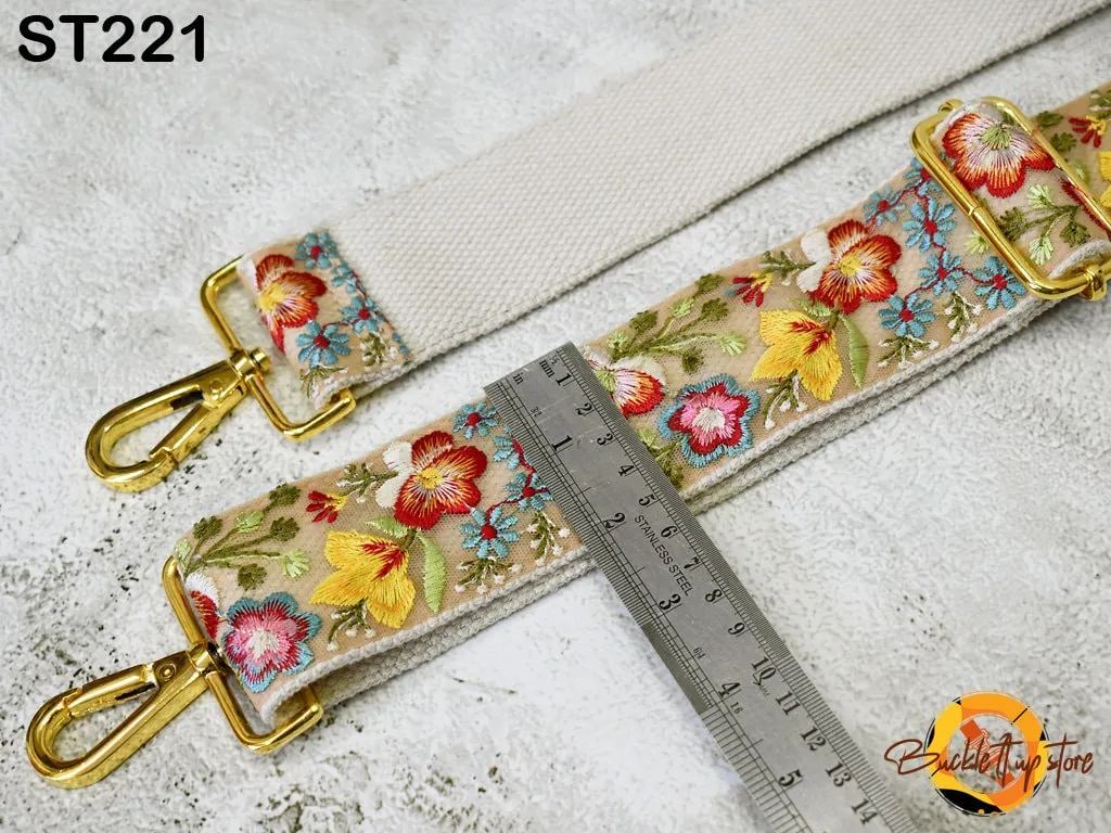 Detachable Camera Strap Crossbody Strap for Purses Embroidered Boho Handbag Messenger Bag Strap Replacement Strap Guitar Strap Gift for her