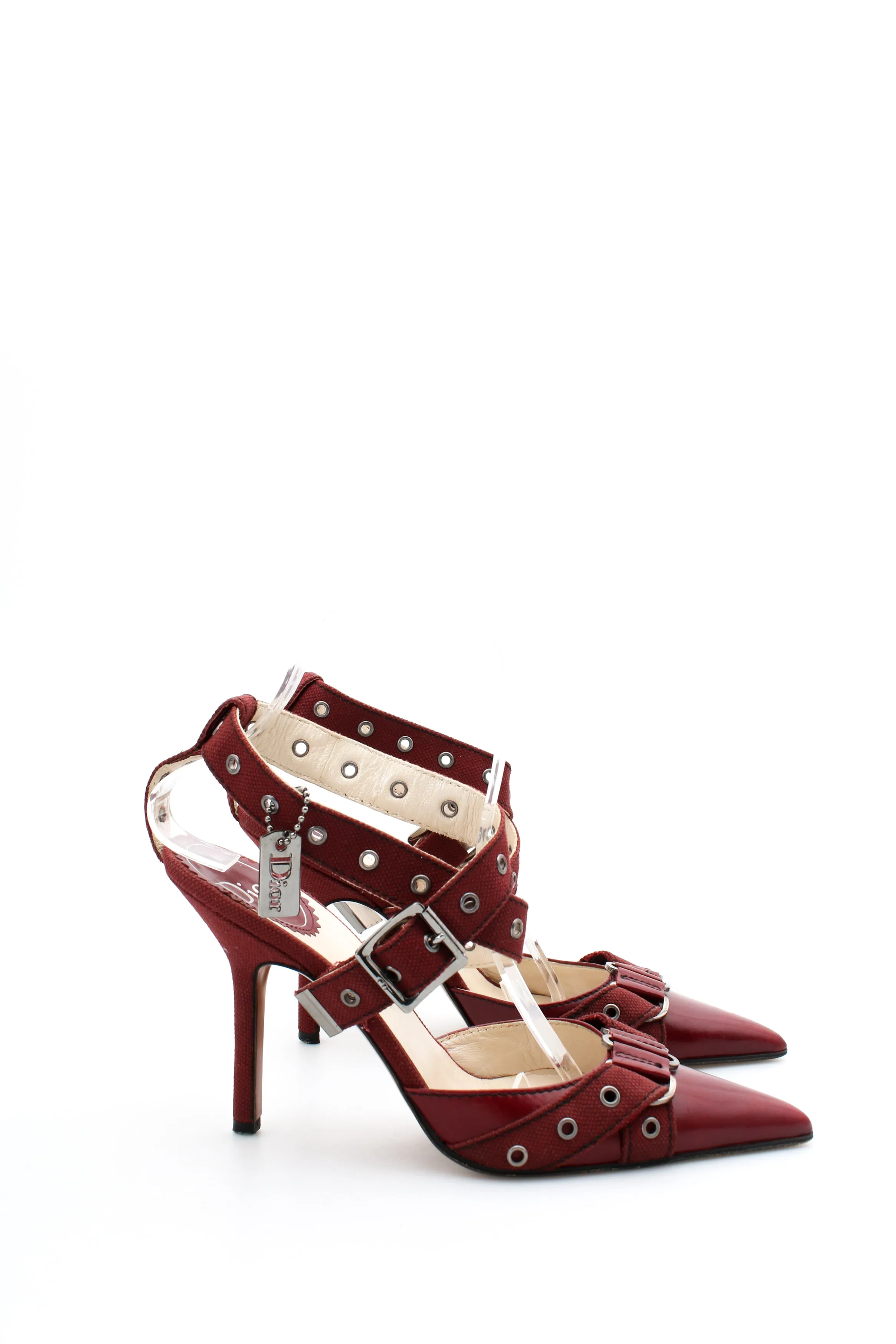 Dior Leather Ankle Strap Heels