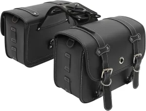 Diy Motorcycle Fork Bag Pvc Leather Motorcycle Tail Bag Weatherproof Storage for Tools Accessories