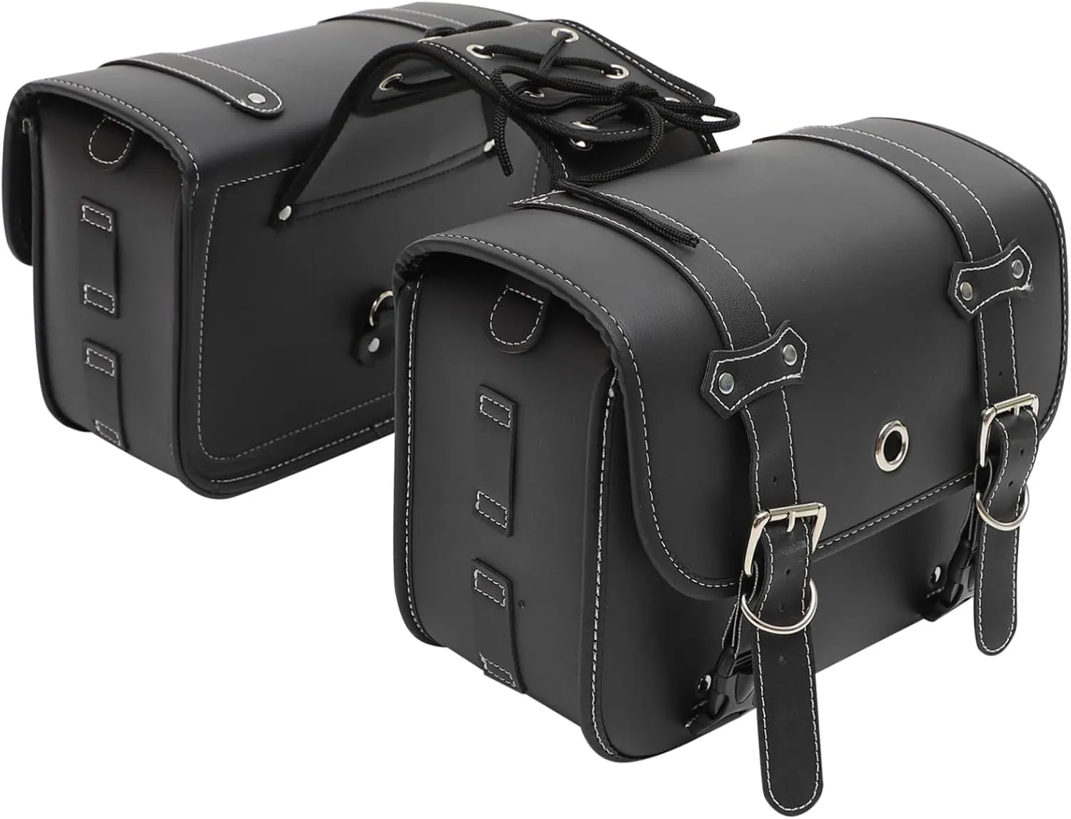 Diy Motorcycle Fork Bag Pvc Leather Motorcycle Tail Bag Weatherproof Storage for Tools Accessories
