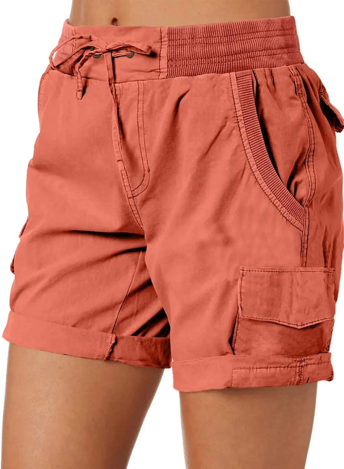 Dokotoo Womens Relaxed Fit High Waist Casual 4 Pocketed 2025 Hiking Outdoor Summer Shorts S-XL