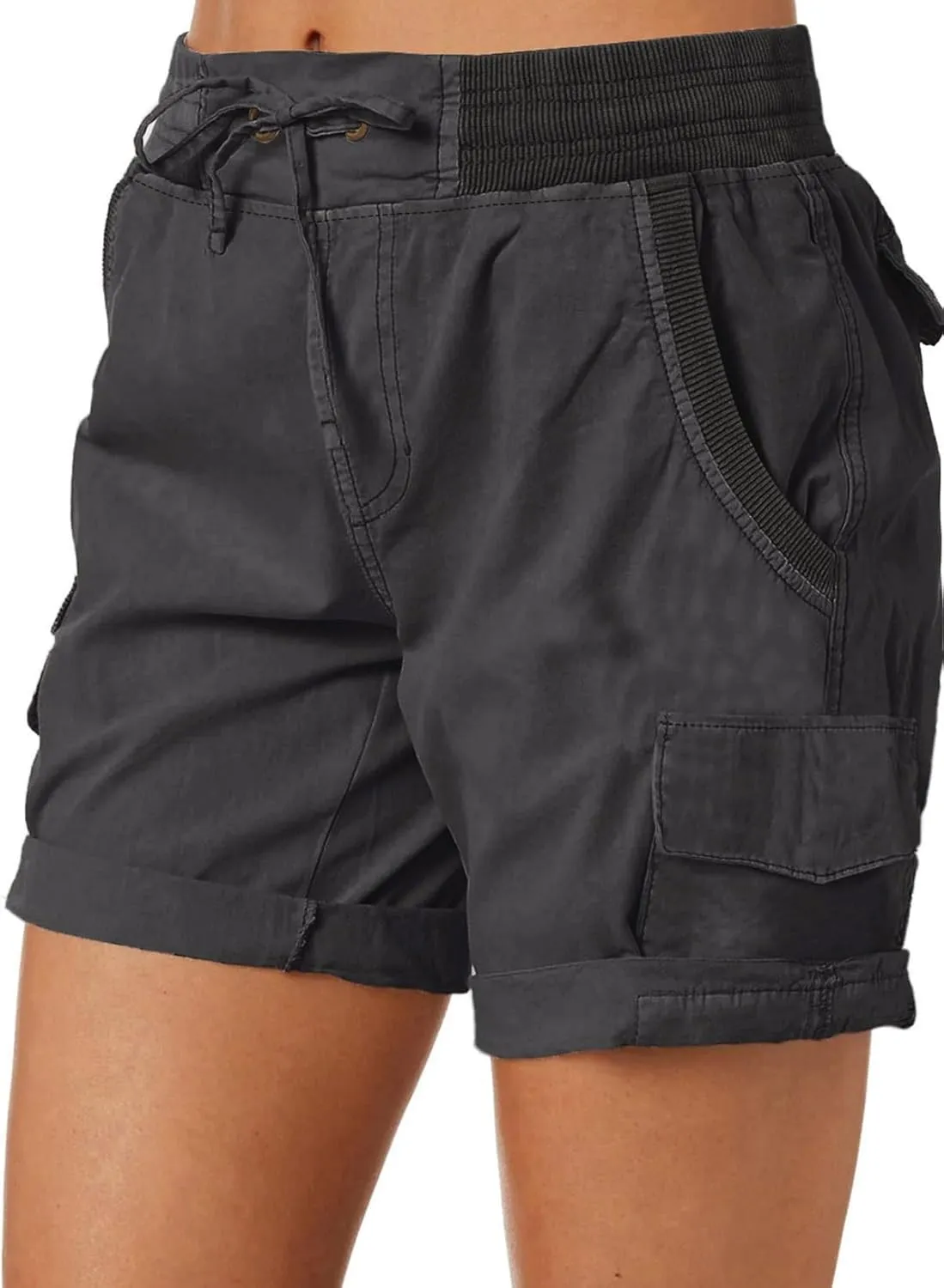 Dokotoo Womens Relaxed Fit High Waist Casual 4 Pocketed 2025 Hiking Outdoor Summer Shorts S-XL