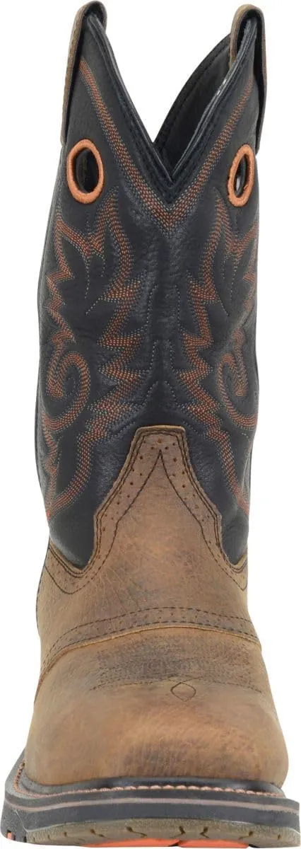 Double-H 12" Isaac Composite Toe Work Boots for Men - Leather Upper, Molded EVA Midsole, and Oil- and Slip-Resistant I.C.E. Outsole, EH-Rated