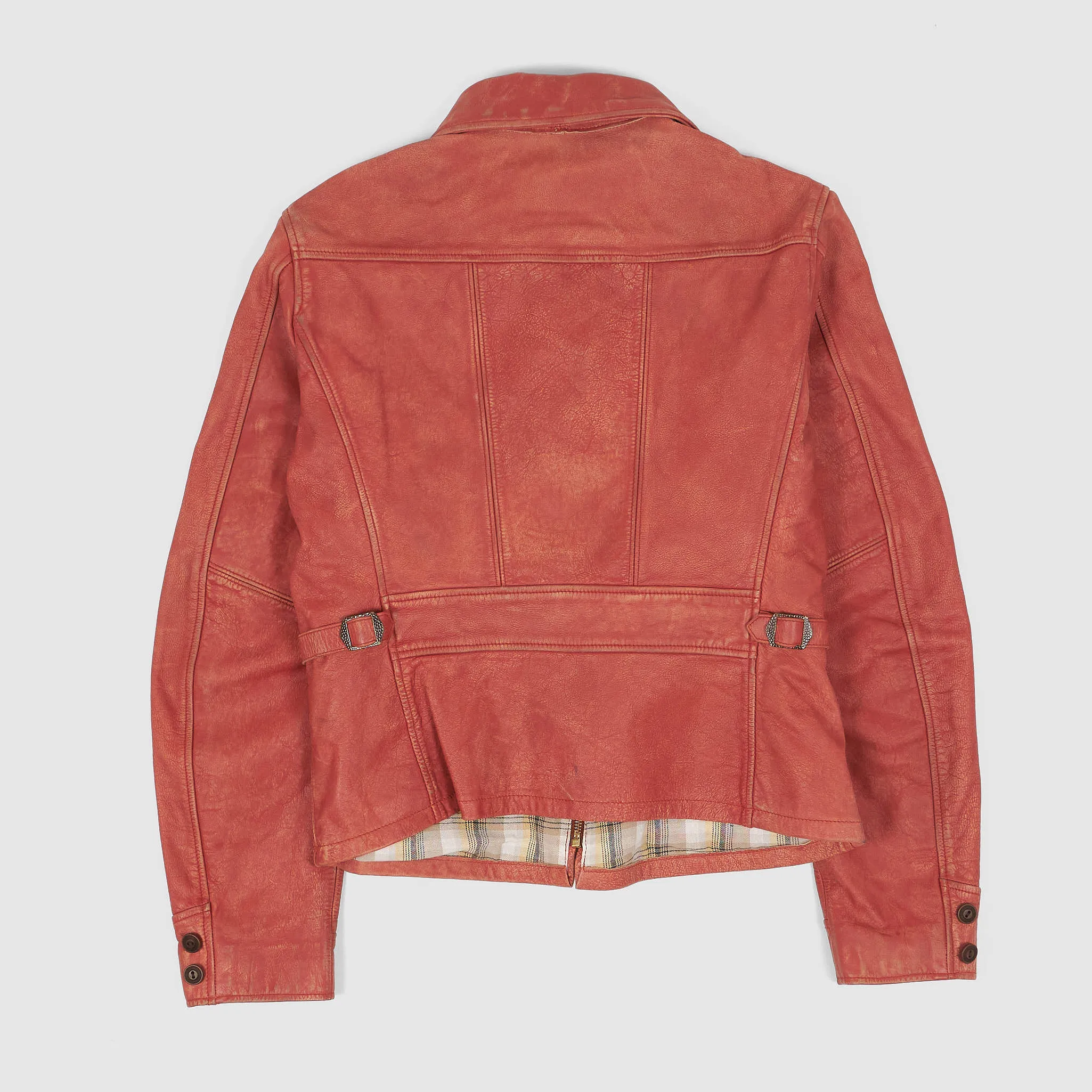 Double RL Ladies Williams Lined Moto Leather Jacket