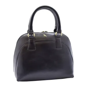 DR303 Women's Doctor Style Leather Handbag Hobo Bag Organiser Black