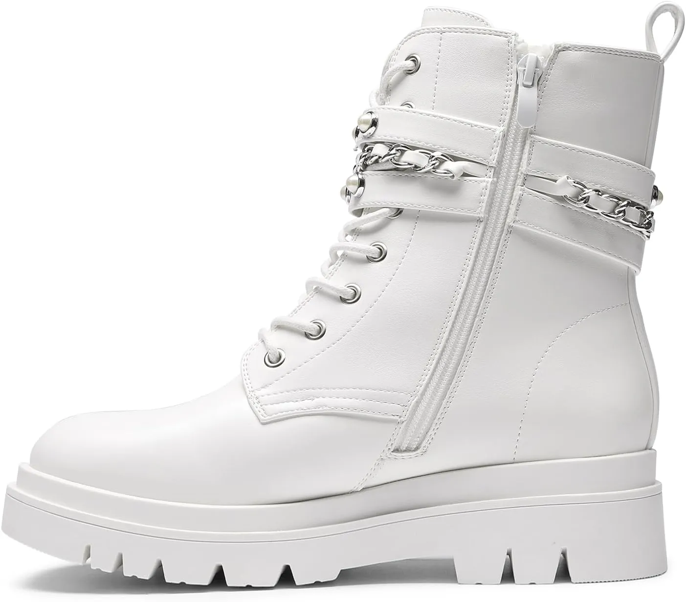DREAM PAIRS Women's Fashion Platform Combat Boots Lace Up Lug Sole Goth Ankle Booties Shoes