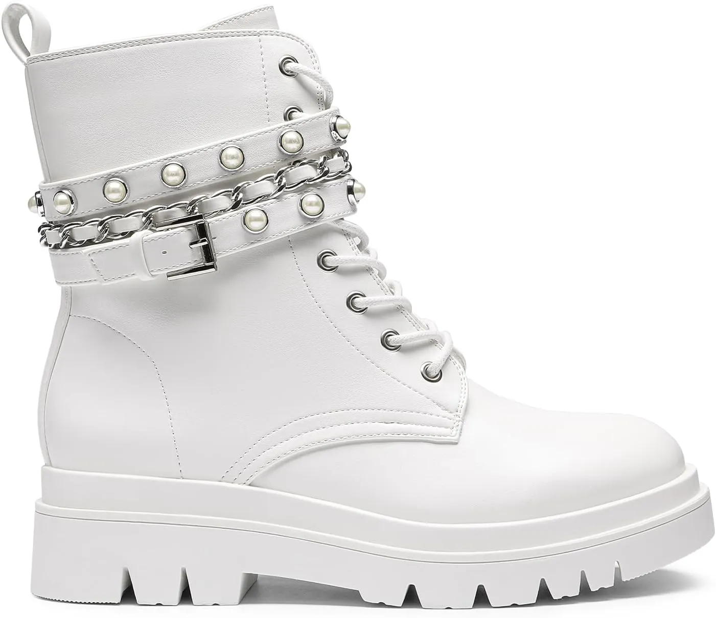 DREAM PAIRS Women's Fashion Platform Combat Boots Lace Up Lug Sole Goth Ankle Booties Shoes
