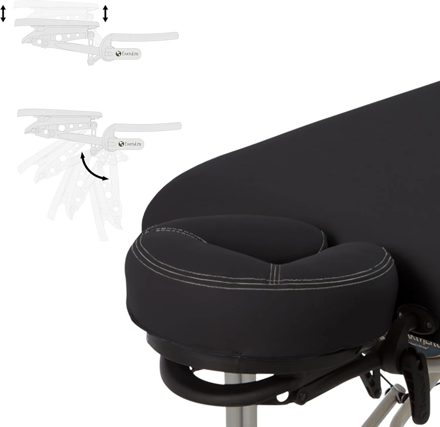 EARTHLITE Portable Massage Table LUNA - Ultra-Lightweight, Patented Aluminum Reiki Frame incl. Flex-Rest Face Cradle & Carry Case (29lb)