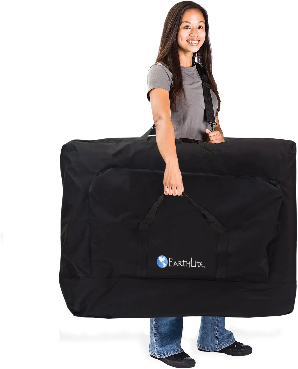 EARTHLITE Portable Massage Table LUNA - Ultra-Lightweight, Patented Aluminum Reiki Frame incl. Flex-Rest Face Cradle & Carry Case (29lb)