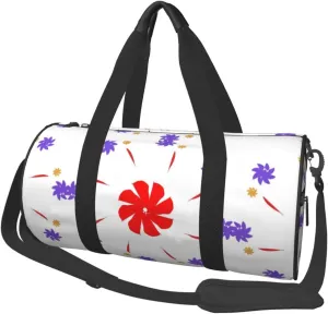 Eight-Way Rotating Flower# Round Large Capacity Foldable Duffel Bag For Women Men, Gym Tote, Sports Duffel.
