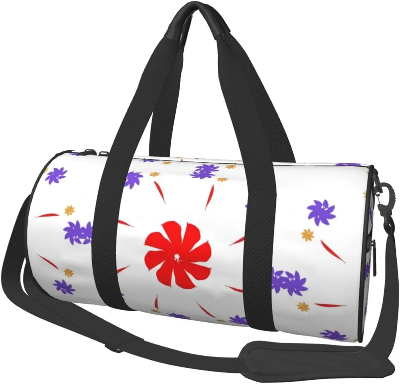 Eight-Way Rotating Flower# Round Large Capacity Foldable Duffel Bag For Women Men, Gym Tote, Sports Duffel.