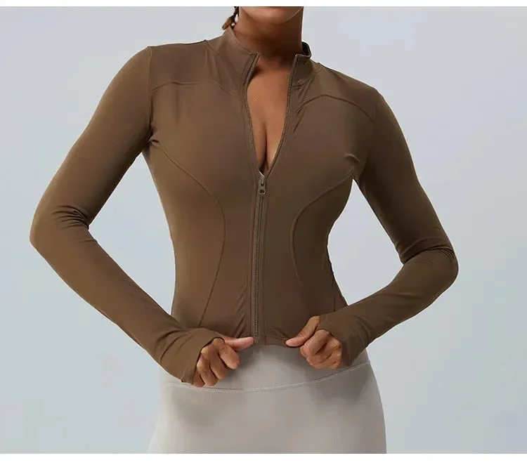 Elsie Zip Up Longsleeve Top