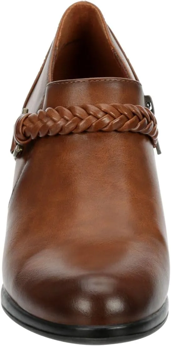 Elyssa - Women's Low Cut Chunky Heeled Ankle Bootie