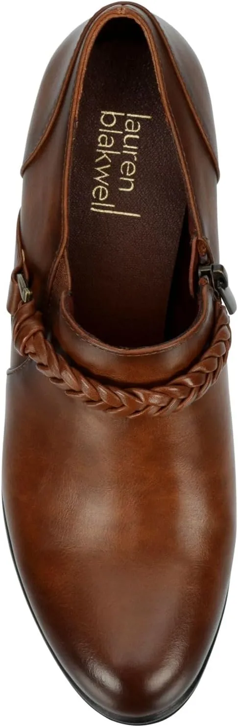 Elyssa - Women's Low Cut Chunky Heeled Ankle Bootie
