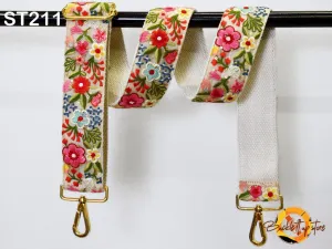 Embroidered Canvas Sling Bag Strap Messenger Crossbody Strap for Purses Handbag Embroidery Replacement Strap Boho Guitar Strap Gift Mother