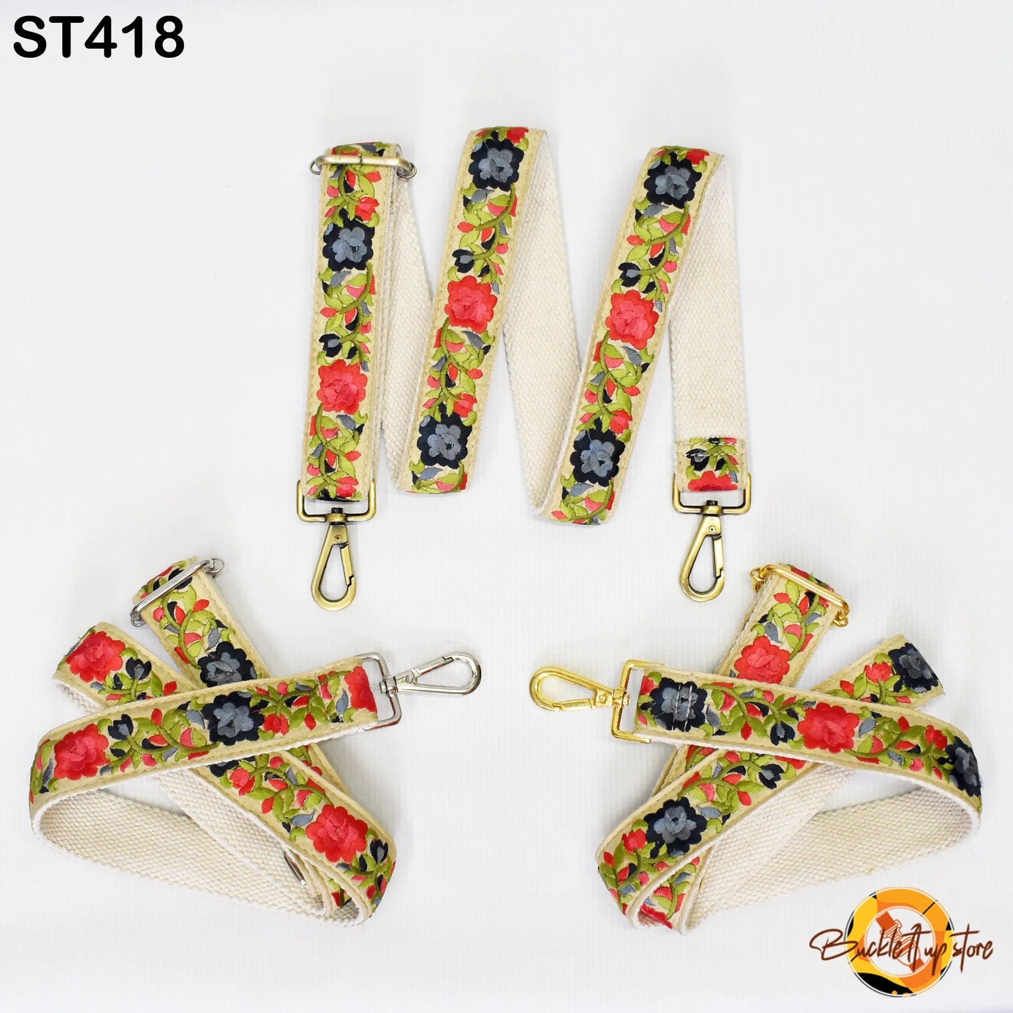Embroidered Messenger Bags Strap Crossbody Strap for Purses Embroidery Replacement Straps Boho Guitar Strap Handbag Strap Gift for Father