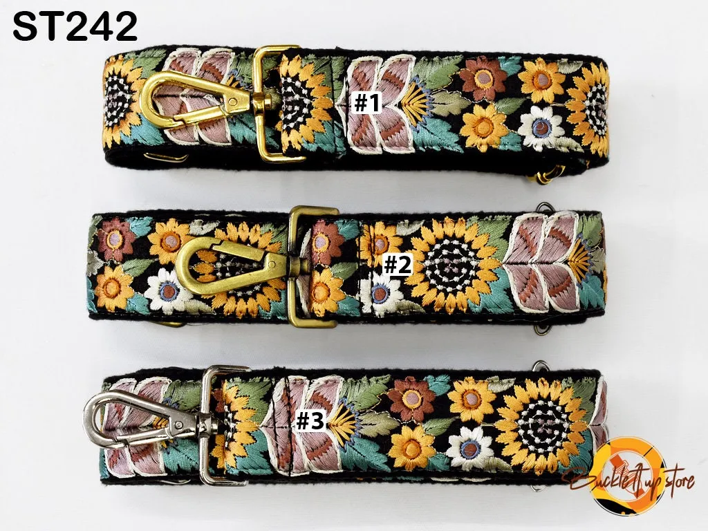 Embroidered Purse Replacement Strap Crossbody Strap for Purses Boho Bags Strap Embroidery Strap Boho Guitar Strap Handbag Strap gift for her
