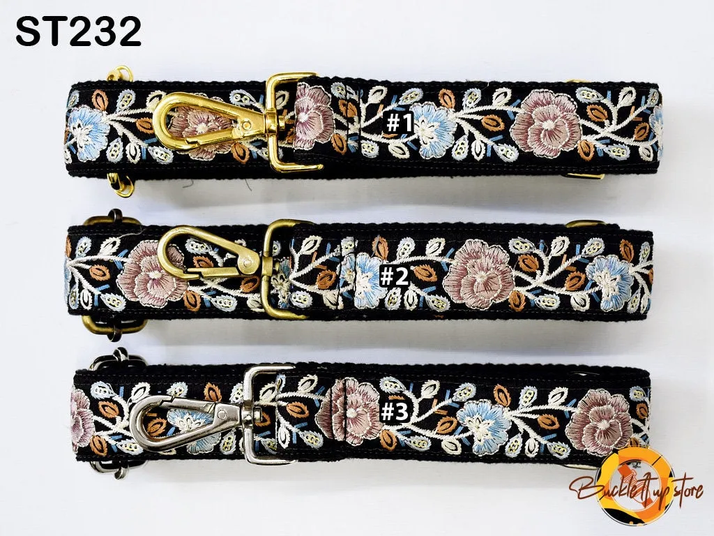 Embroidered Purse Strap Crossbody Sling Bag Strap Gift for Daughter Handbag Bag Strap Floral Embroidery Replacement Boho Guitar Camera Strap