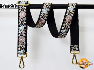 Embroidered Purse Strap Crossbody Sling Bag Strap Gift for Daughter Handbag Bag Strap Floral Embroidery Replacement Boho Guitar Camera Strap