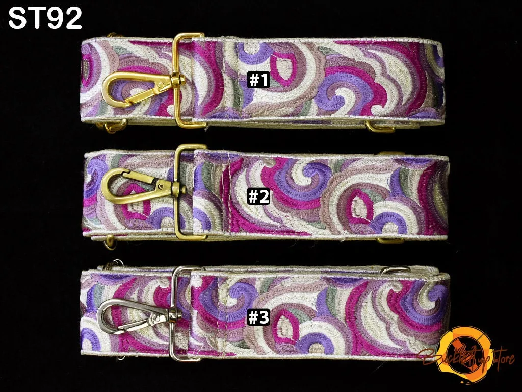 Embroidered Purse Strap Crossbody Strap for Purses Boho Bags Strap Embroidery Replacement Strap Boho Guitar Strap Handbag Strap gift for her