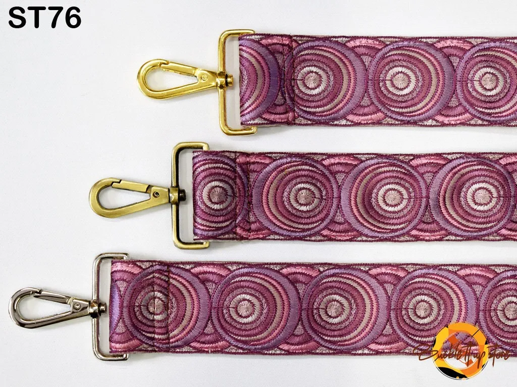 Embroidered Purse Strap Crossbody Strap for Purses Boho Messenger Bags Strap Embroidery Replacement Strap Boho Guitar Strap Handbag Strap