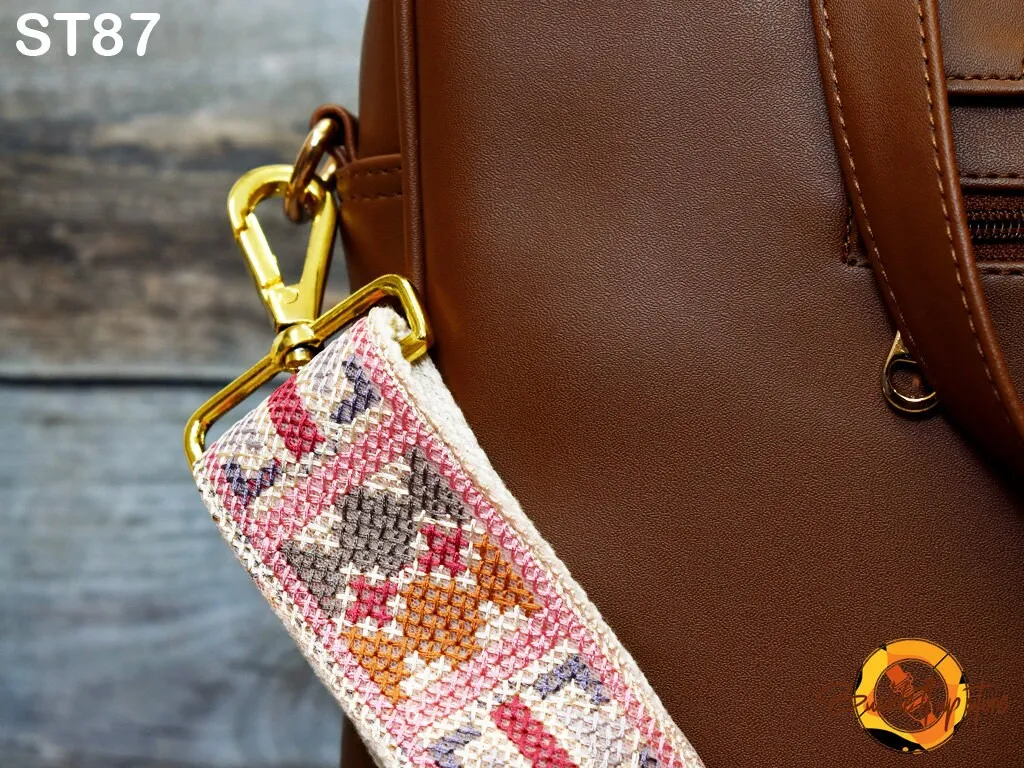 Embroidered Purse Strap Crossbody Strap for Purses Boho Messenger Bags Strap Replacement Strap Boho Guitar Strap Handbag Strap gift for her