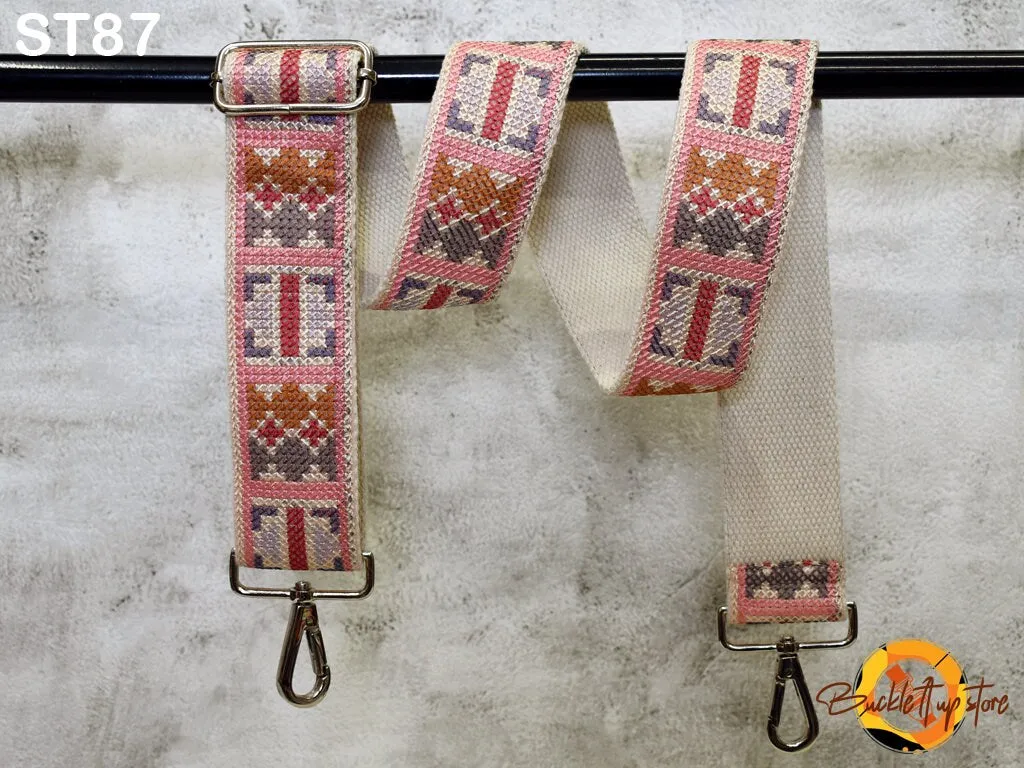 Embroidered Purse Strap Crossbody Strap for Purses Boho Messenger Bags Strap Replacement Strap Boho Guitar Strap Handbag Strap gift for her